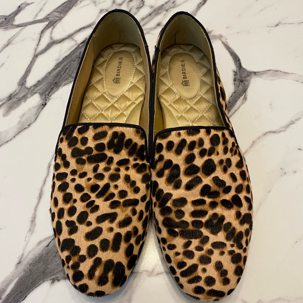 The Starling Birdie flat in Cheetah size 10